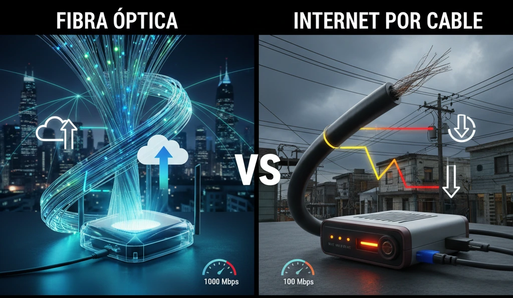 Fibra Óptica vs Cable